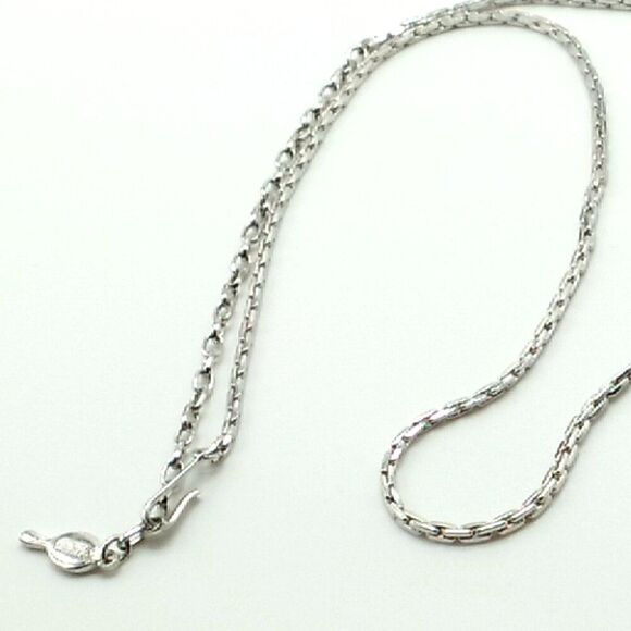 Sarah Coventry Silver-tone Box Chain Necklace Signed NWOT - Picture 6 of 14